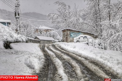 بارش نخستین برف سنگین زمستانی در سوادکوه