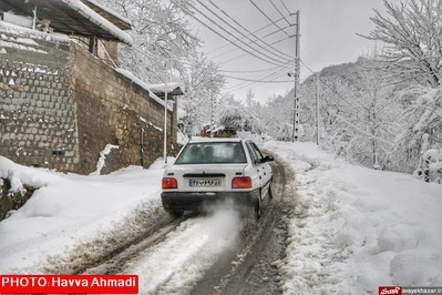 بارش نخستین برف سنگین زمستانی در سوادکوه