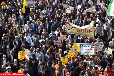 تصاویر راهپیمایی ۱۳ آبان ۱۴۰۱ در نکا