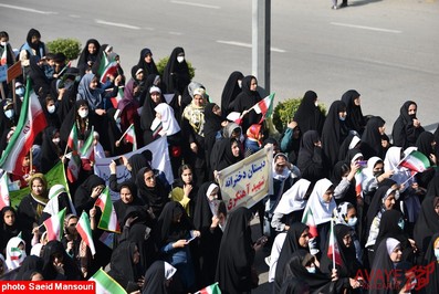 تصاویر راهپیمایی ۱۳ آبان ۱۴۰۱ در نکا