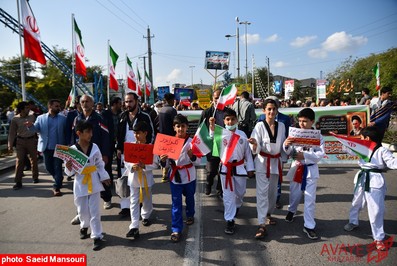 تصاویر راهپیمایی ۱۳ آبان ۱۴۰۱ در نکا