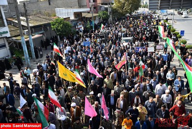 تصاویر راهپیمایی ۱۳ آبان ۱۴۰۱ در نکا