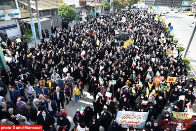 تصاویر راهپیمایی ۱۳ آبان ۱۴۰۱ در نکا