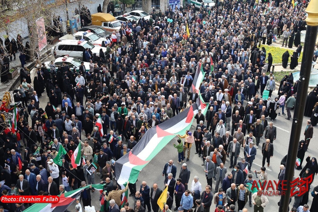 راهپیمایی روز قدس ۱۴۰۴ در ساری